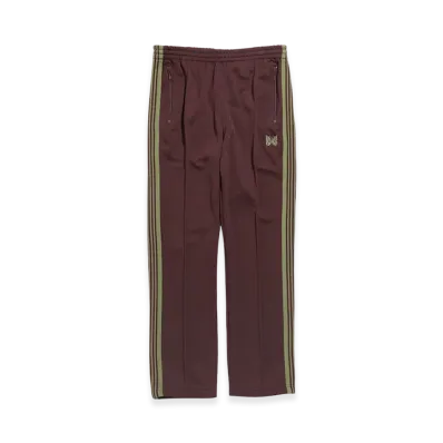 NEEDLES Narrow Track Pants Poly Smooth "Maroon"