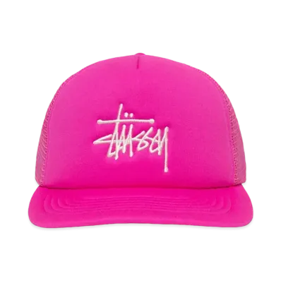 Stussy Trucker Big Basic Snapback "Hot Pink"