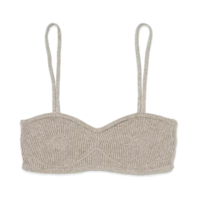 AURALEE Super Fine Cashmere Silk Knit Camisole "Top Beige"