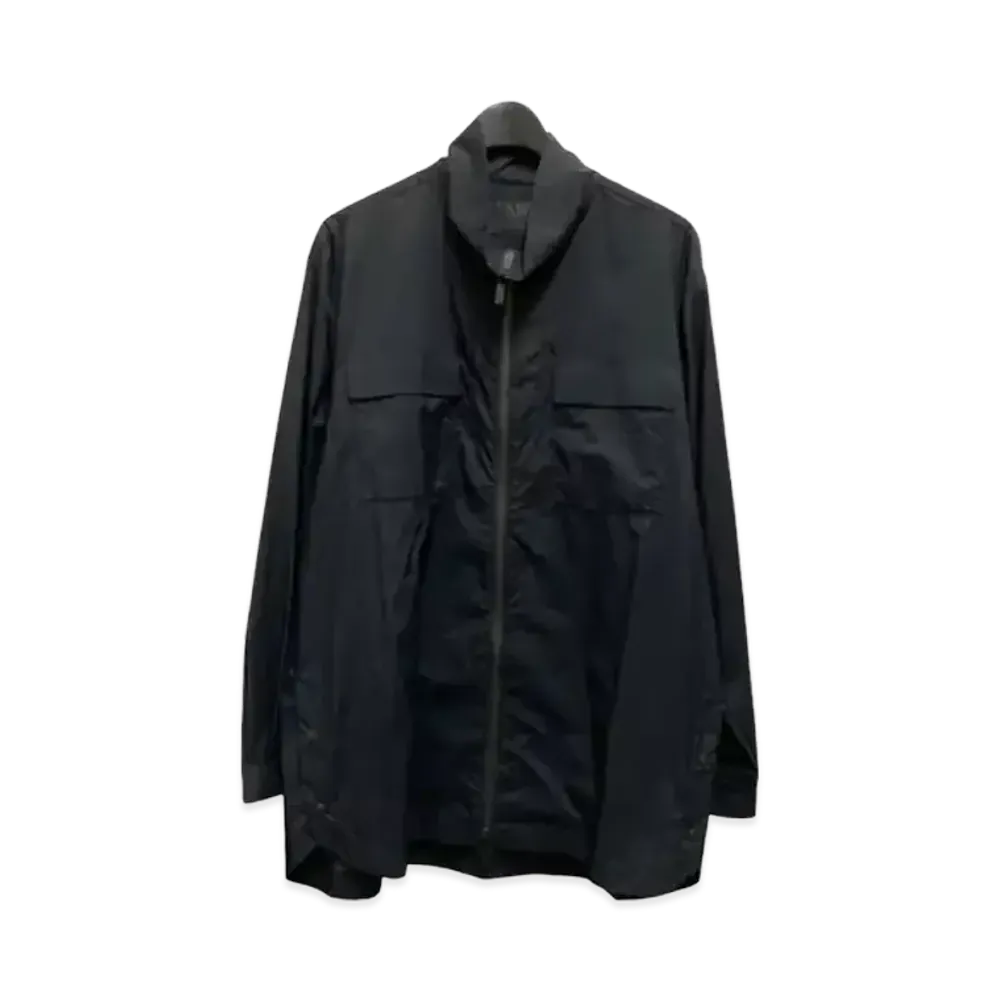 White Mountaineering Line Front Zip Shirt "Black"