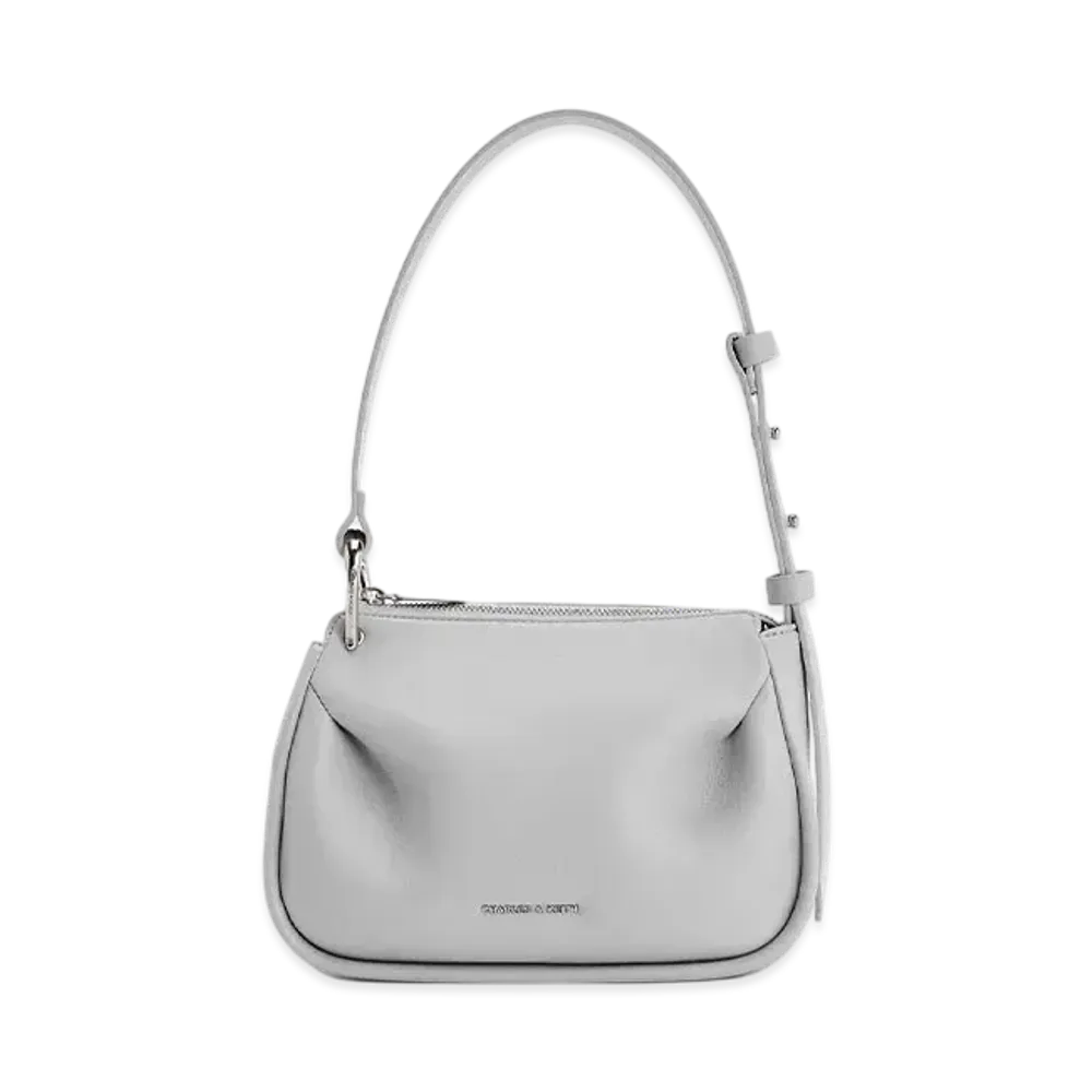 CHARLES & KEITH Lumen Padded Crossbody Bag "Grey"