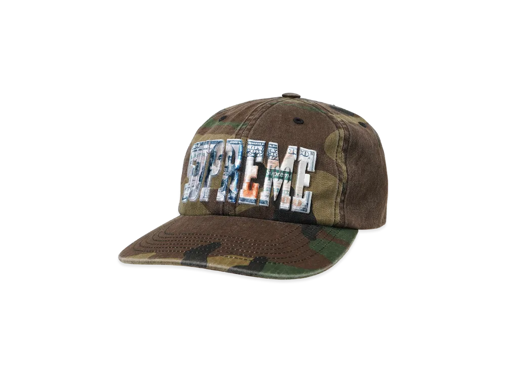 Supreme Embroidered Money Logo 6-Panel "Woodland Camo"