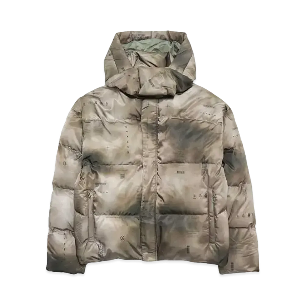 STAMPD Ice Print Cropped Puffer "ICE PRINT"