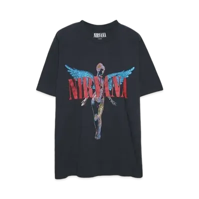 THRIFTY LOOK TEE THRIFTY NIRVANA TEE "BLACK"