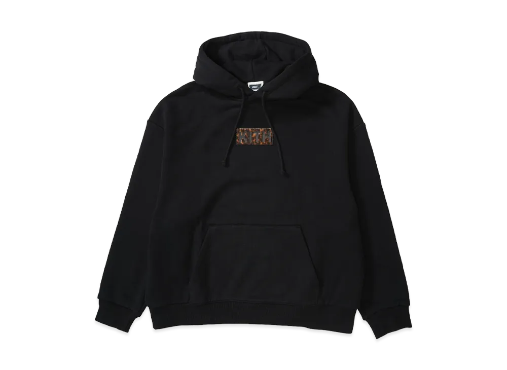Kith Classic Logo Leopard Applique Nelson Hoodie "Black"