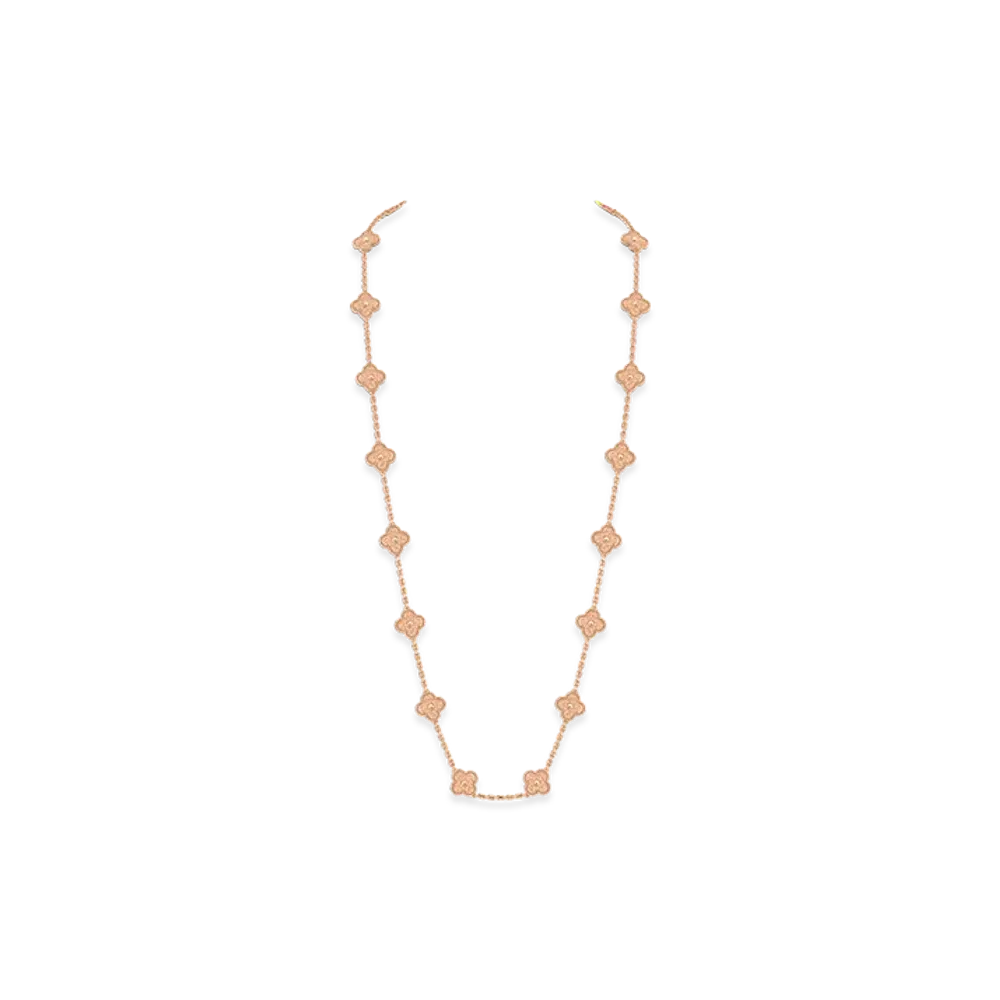 Van Cleef & Arpels Vintage Alhambra long necklace 20 motifs "18K Rose gold"