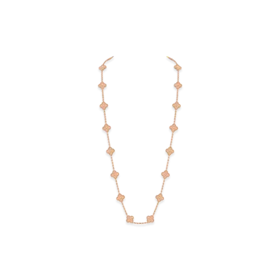 Van Cleef & Arpels Vintage Alhambra long necklace 20 motifs "18K Rose gold"