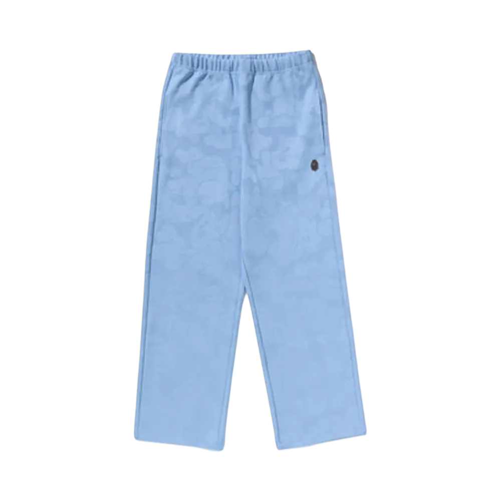 A BATHING APE Solid Camo Jacquard One Point Wide Pants "Sax"
