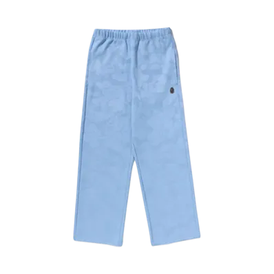 A BATHING APE Solid Camo Jacquard One Point Wide Pants "Sax"