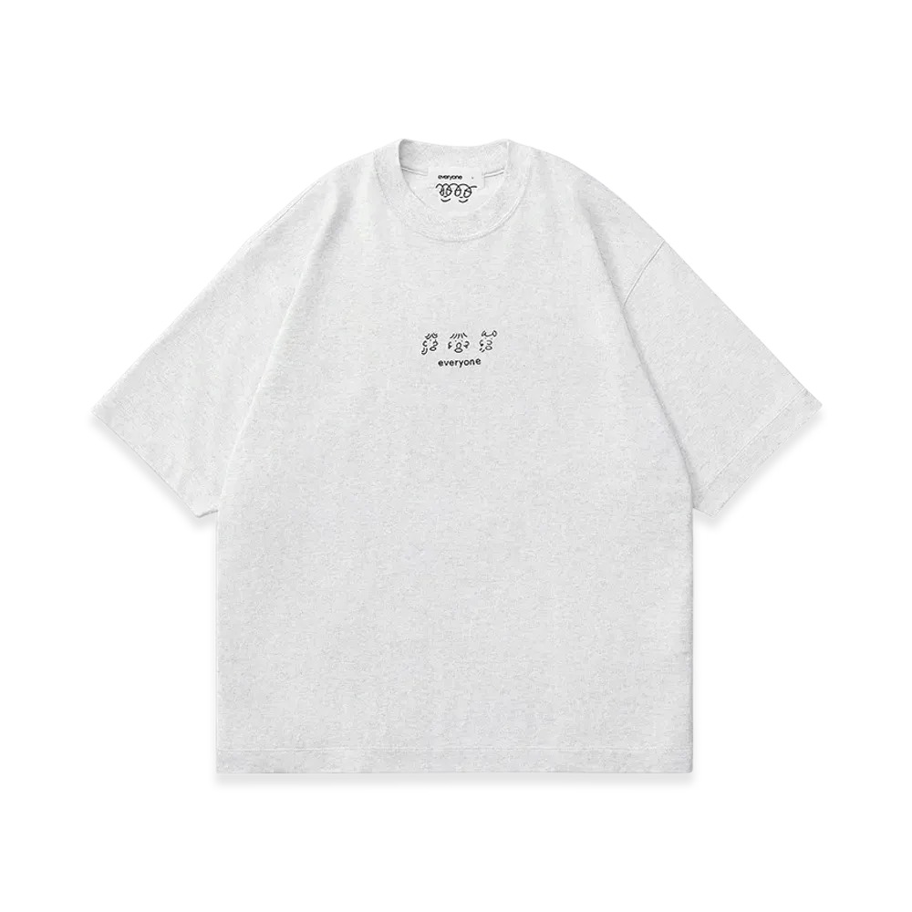 everyone j.30000 Buddies Short Sleeve Tee Shirt "Ash"