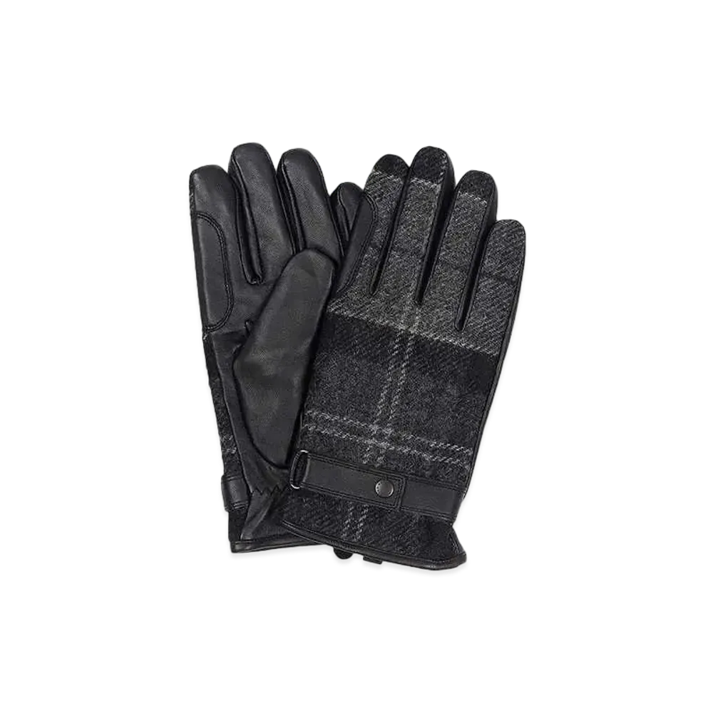 Barbour Newborough Tartan Check Gloves "Black"