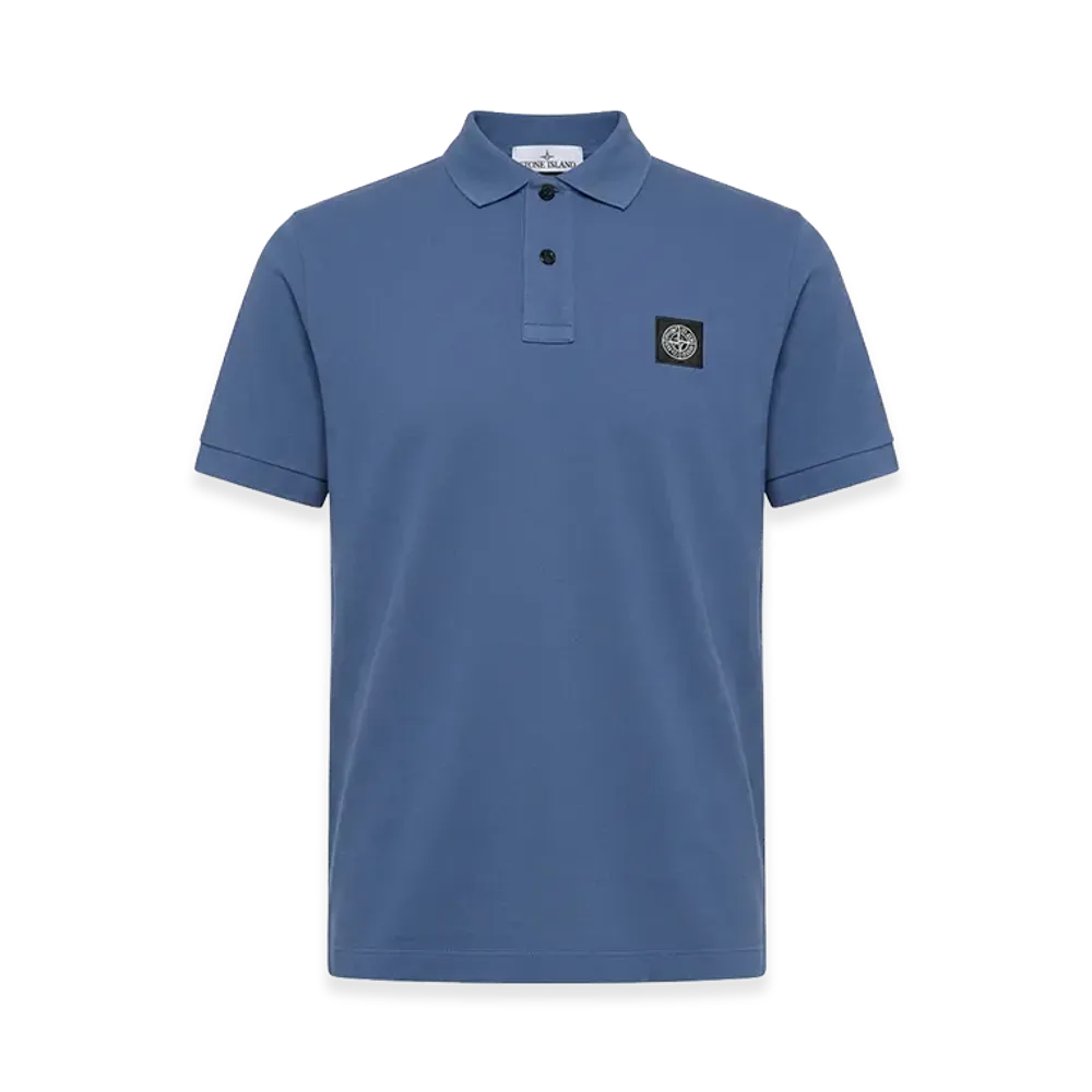 Stone Island Logo Patch S/S Polo Shirt "Blue"
