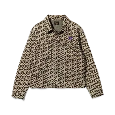 Needles Penny Jean jacket - Poly Jq. Star "Black/Beige"