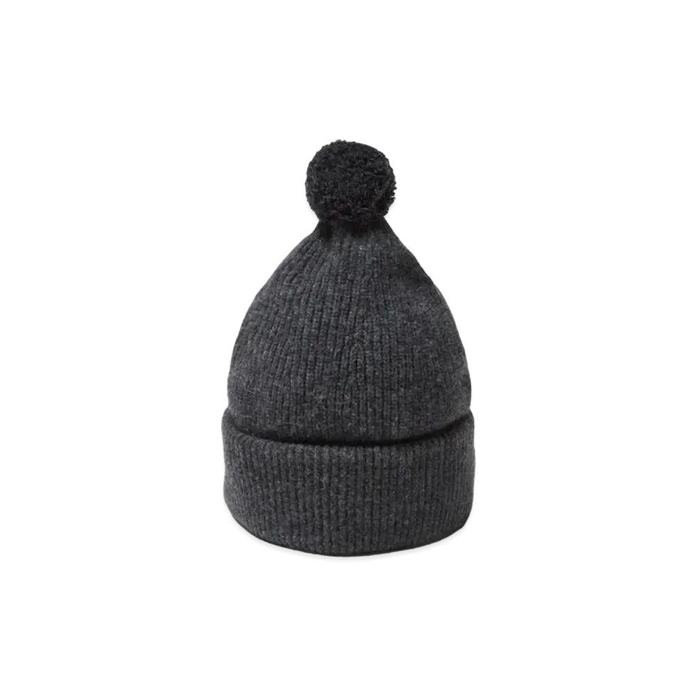 everyone Cashmere Pom Beanie "Charcoal"