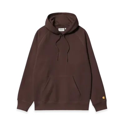 Carhartt WIP Hooded Chase Sweat "Palisander/Gold"