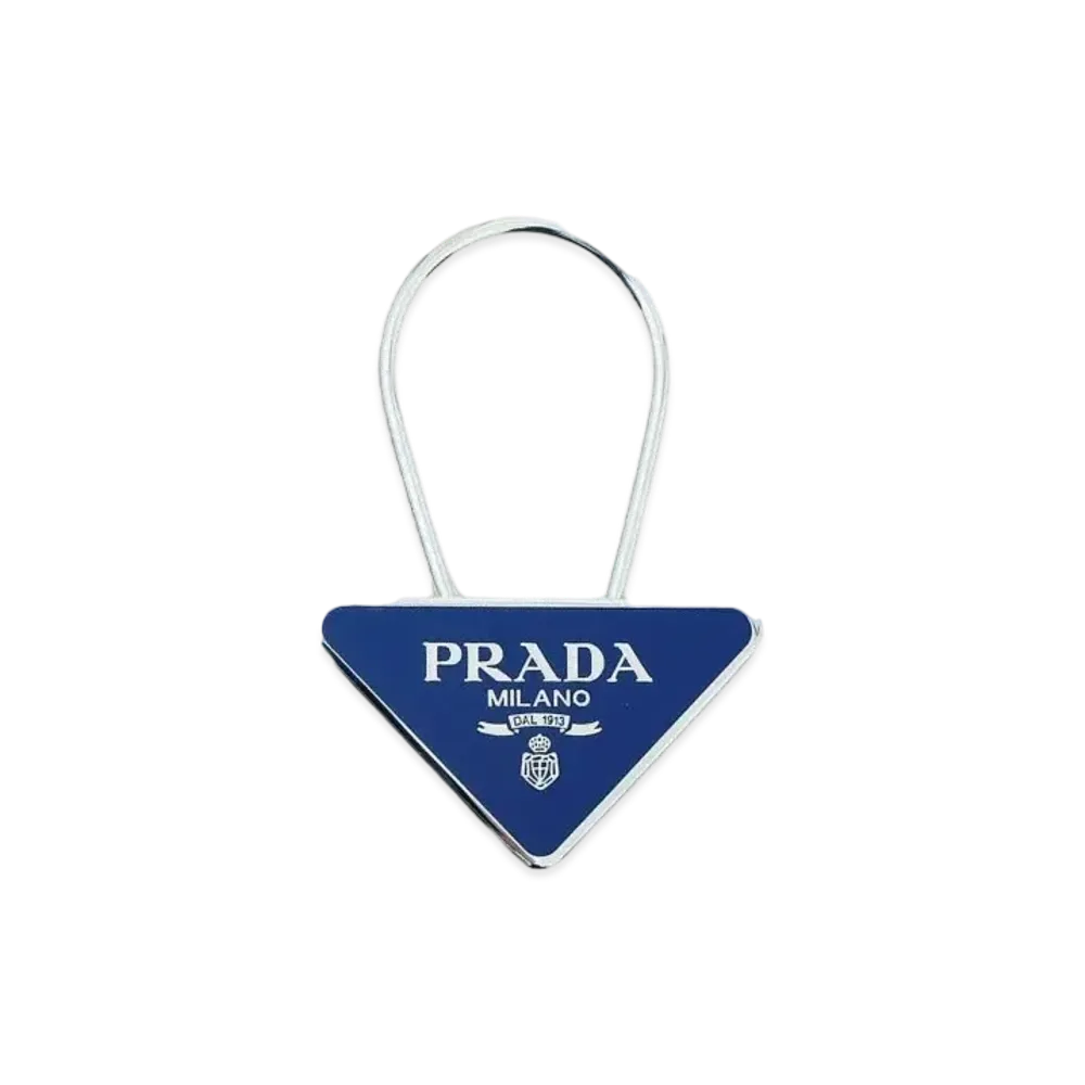 PRADA Metal Keyring "Blue/Silver"
