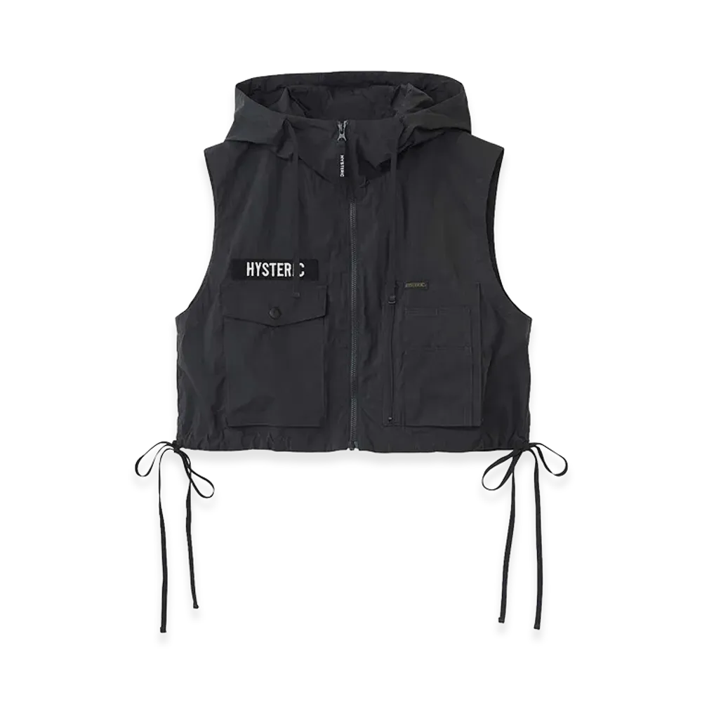 HYSTERIC GLAMOUR Women's Banana Woman Hooded Vest "Black"