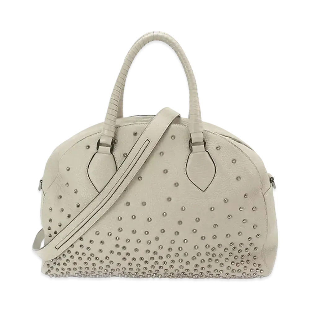 Christian Louboutin Panettone Studs Leather 2Way Bag "Gray"