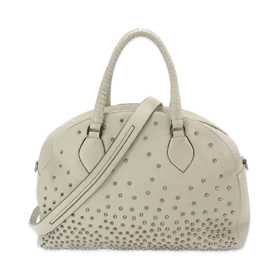 Christian Louboutin Panettone Studs Leather 2Way Bag "Gray"