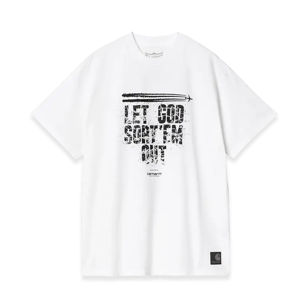 Carhartt WIP x CLIPSE S/S Clipse Let God Sortem Out T-Shirt "White/Black"
