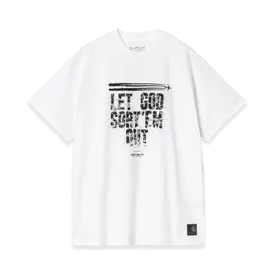 Carhartt WIP x CLIPSE S/S Clipse Let God Sortem Out T-Shirt "White/Black"