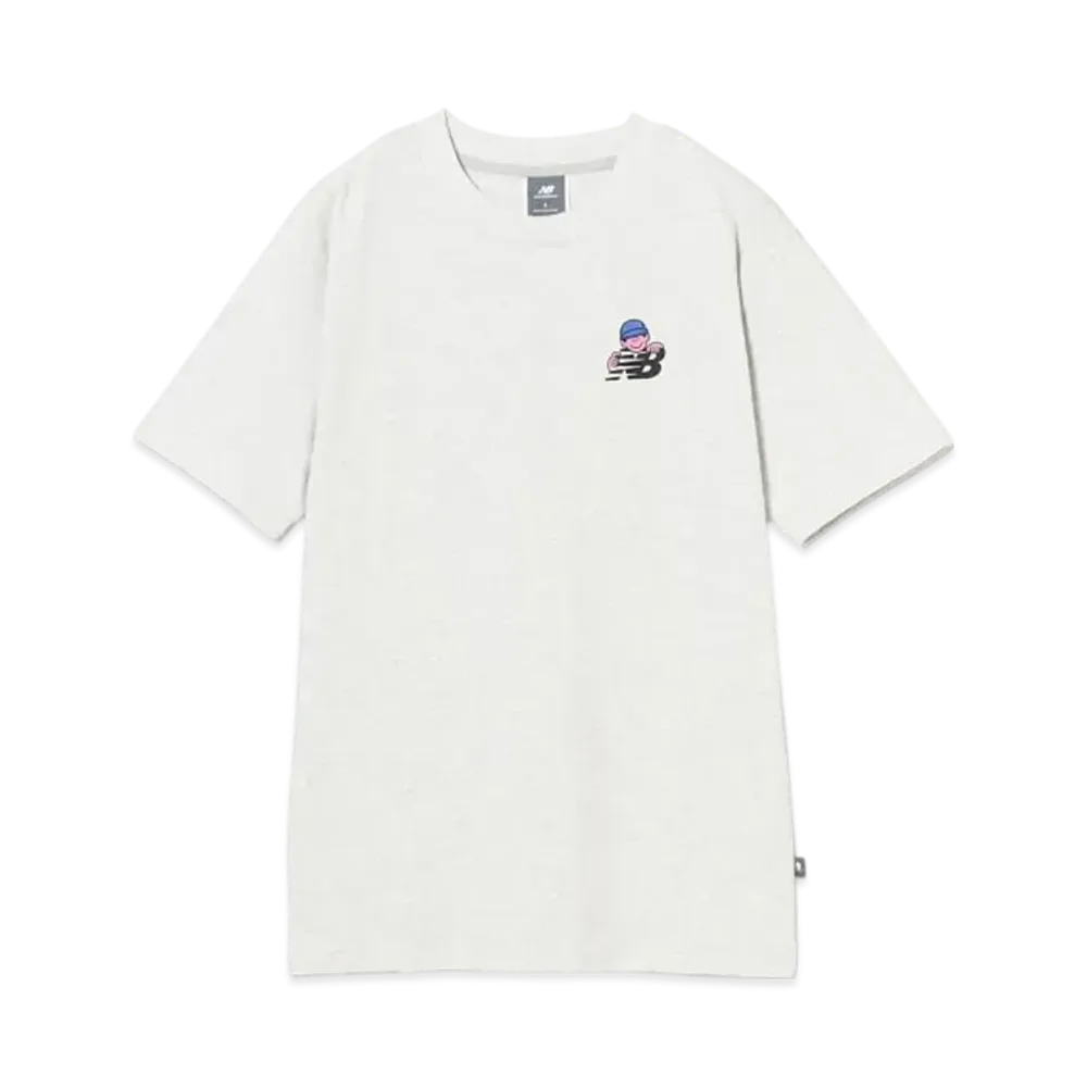 BEAMS T x New Balance x Face Oka Character T-Shirt "AshHeather"