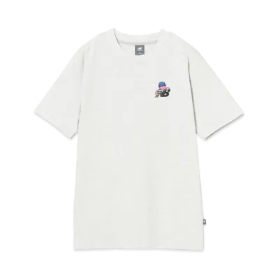 BEAMS T x New Balance x Face Oka Character T-Shirt "AshHeather"