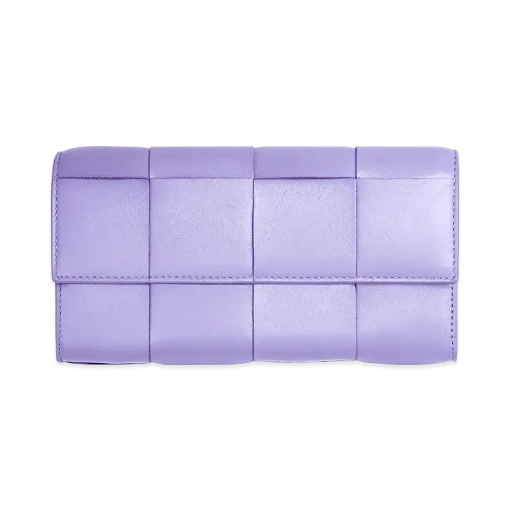 Bottega Veneta Flap Wallet "Bordeaux"