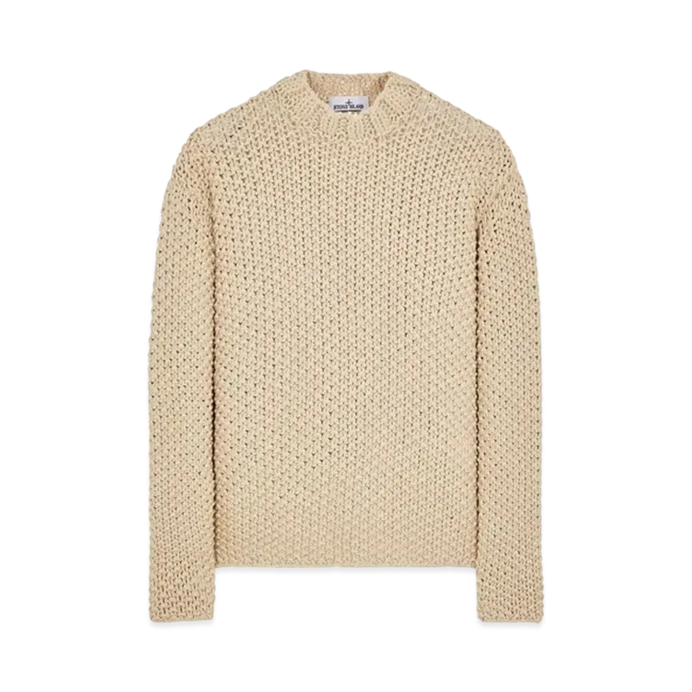 Stone Island 557Xb Marina Crew Neck Knit "Mastic White"