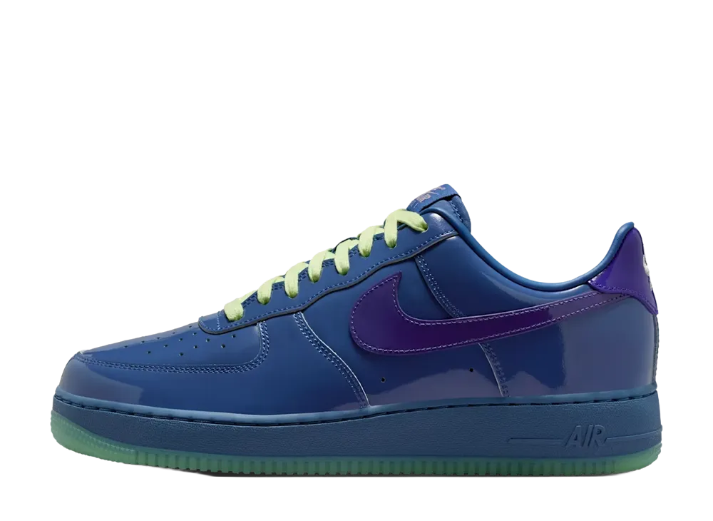 ナイキ エアフォース1 ロー パテントレザー "ミスティックネイビー/グレープアイス"