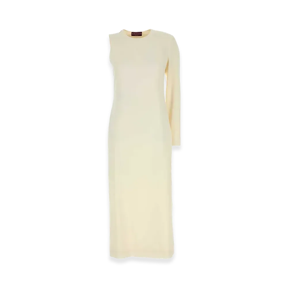 GUCCI Women's Sabla One-Shoulder Dress "White"