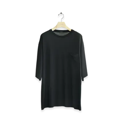 COMOLI Summer Wool S/S Tee "Black"