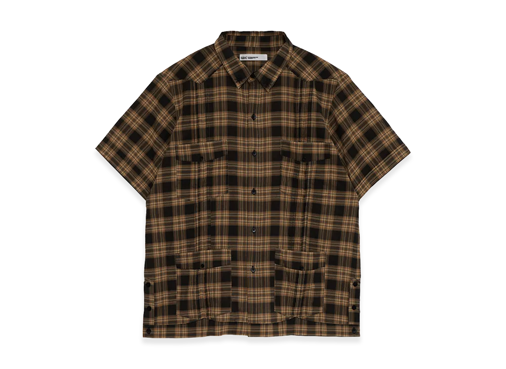 GDC Check Cuban Shirt "Black"
