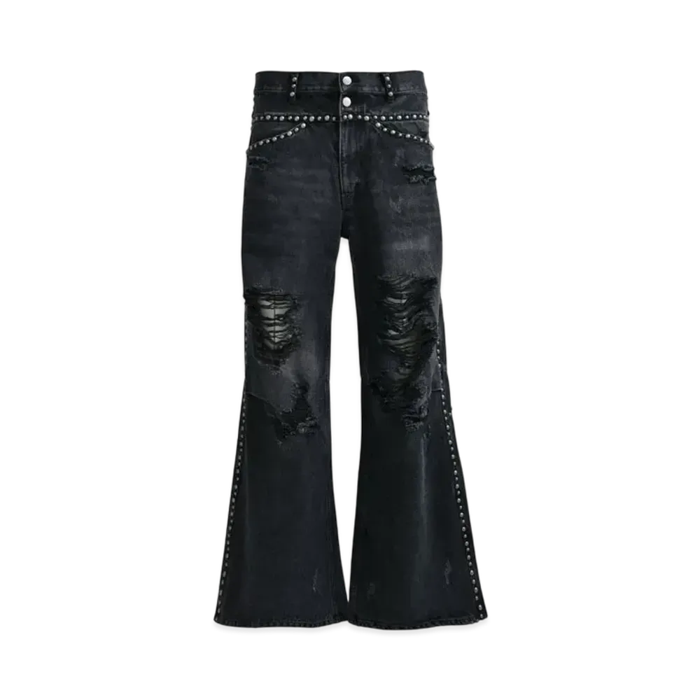 BREATH Suicide Studs Wide Denim Pants "Black"