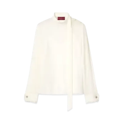 GUCCI Silk Georgette Top "Ivory"