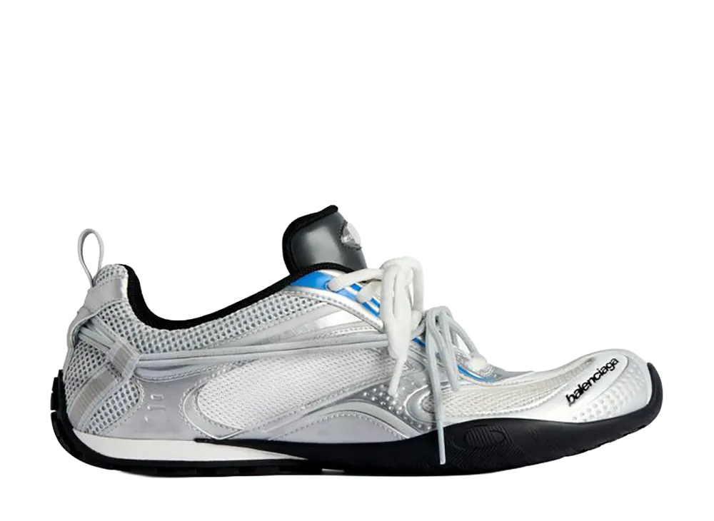 BALENCIAGA Women's Radar Gradient Lines Sneakers "White/Grey/Silver/Black/Blue"