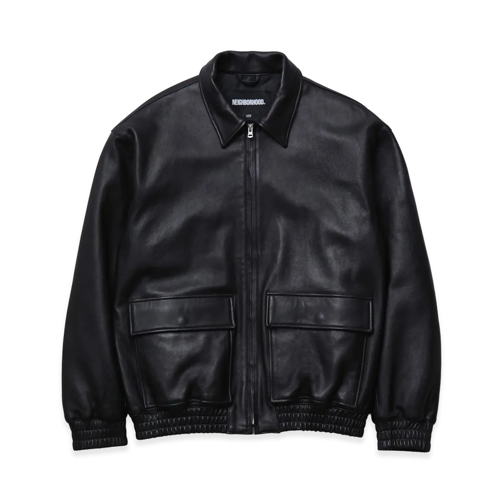 NEIGHBORHOOD Leather Dad Jacket "Black"