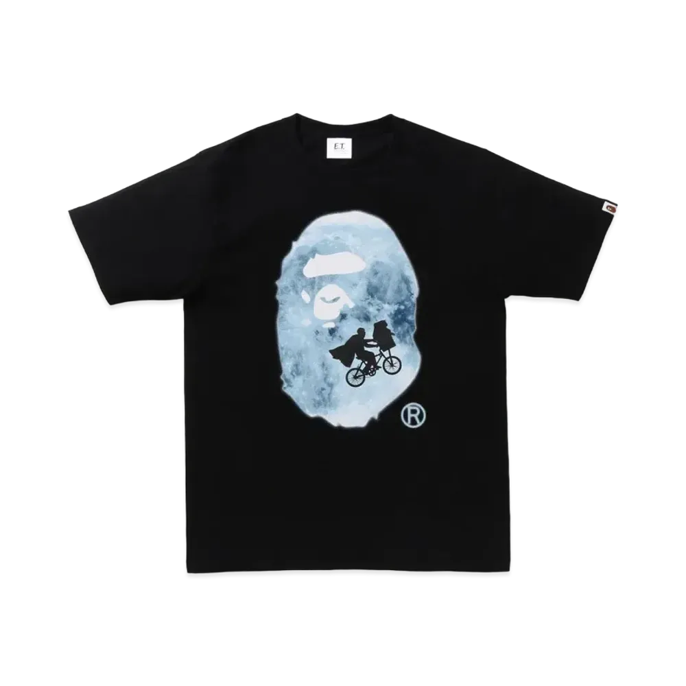 A BATHING APE x E.T. APE HEAD TEE "Black"