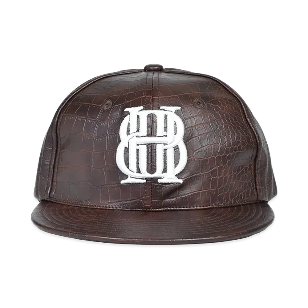 BREATH BH Logo Faux Crocodile Cap "Brown"