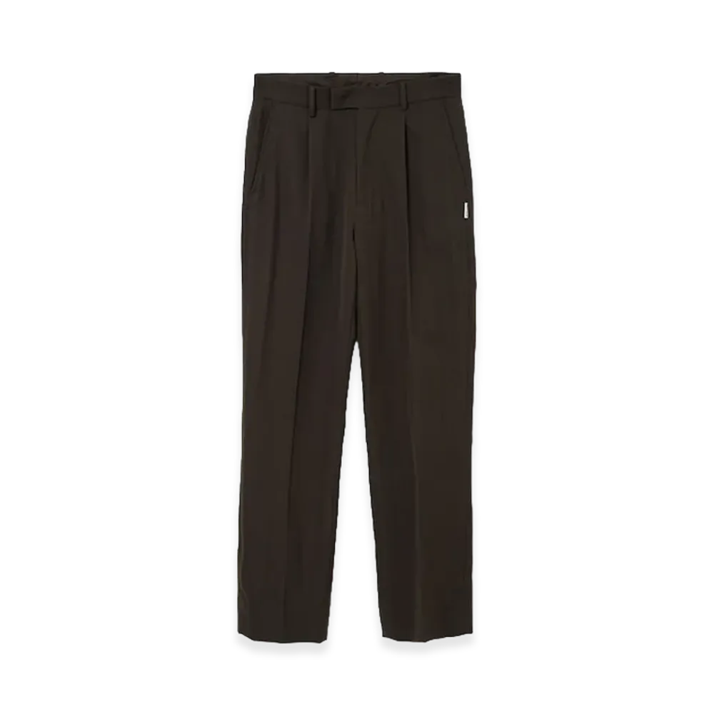 TTTMSW Wool straight slacks "Khaki"