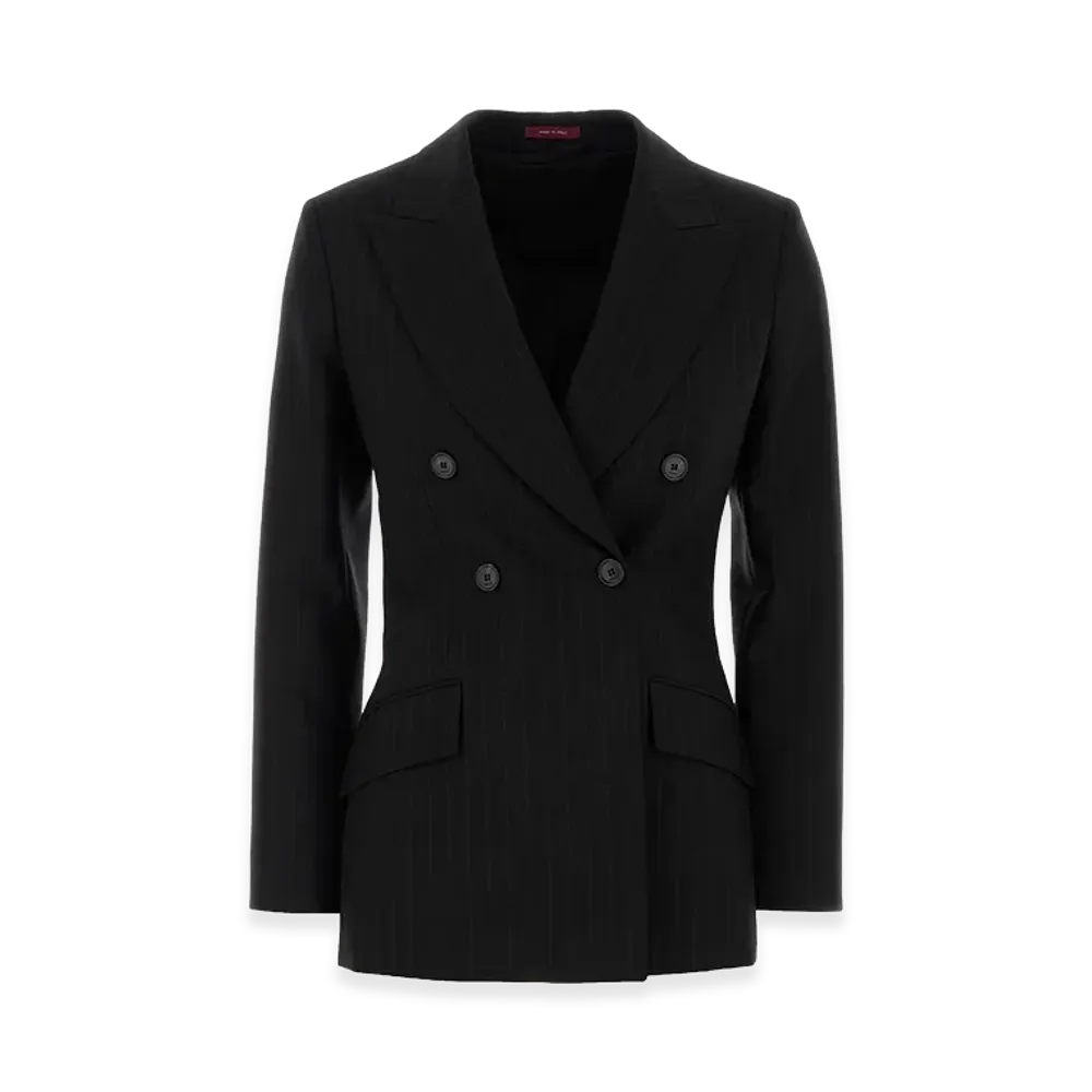 GUCCI Women's Embroidered Wool Blazer "Black"