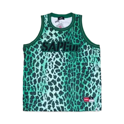 SAPEur Basket Tank Top "Leopard Green"