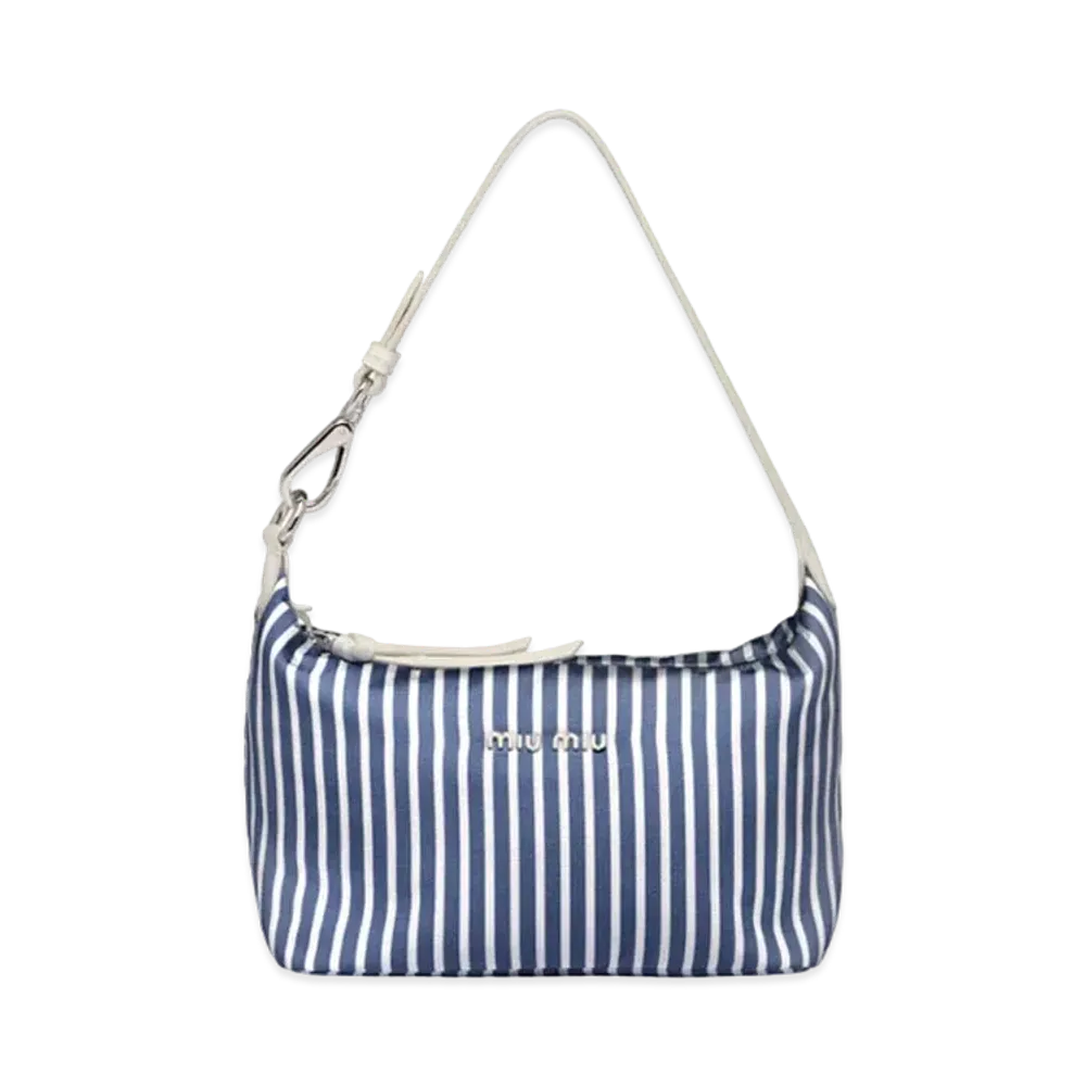 MIU MIU Miu Spirit Printed Favor Mini Bag "Blue/White"