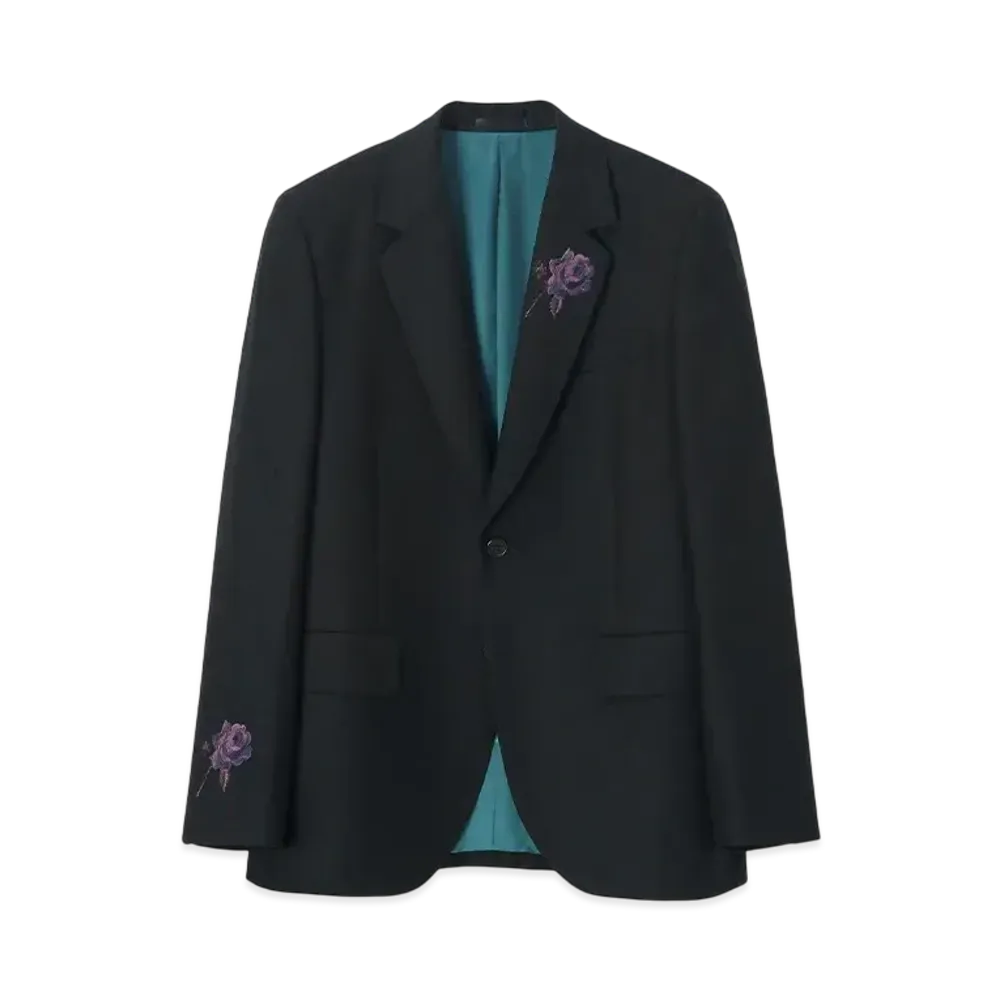 Paul Smith Embroidered Rose 2B Jacket "Black"
