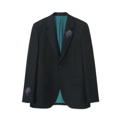 Paul Smith Embroidered Rose 2B Jacket "Black"