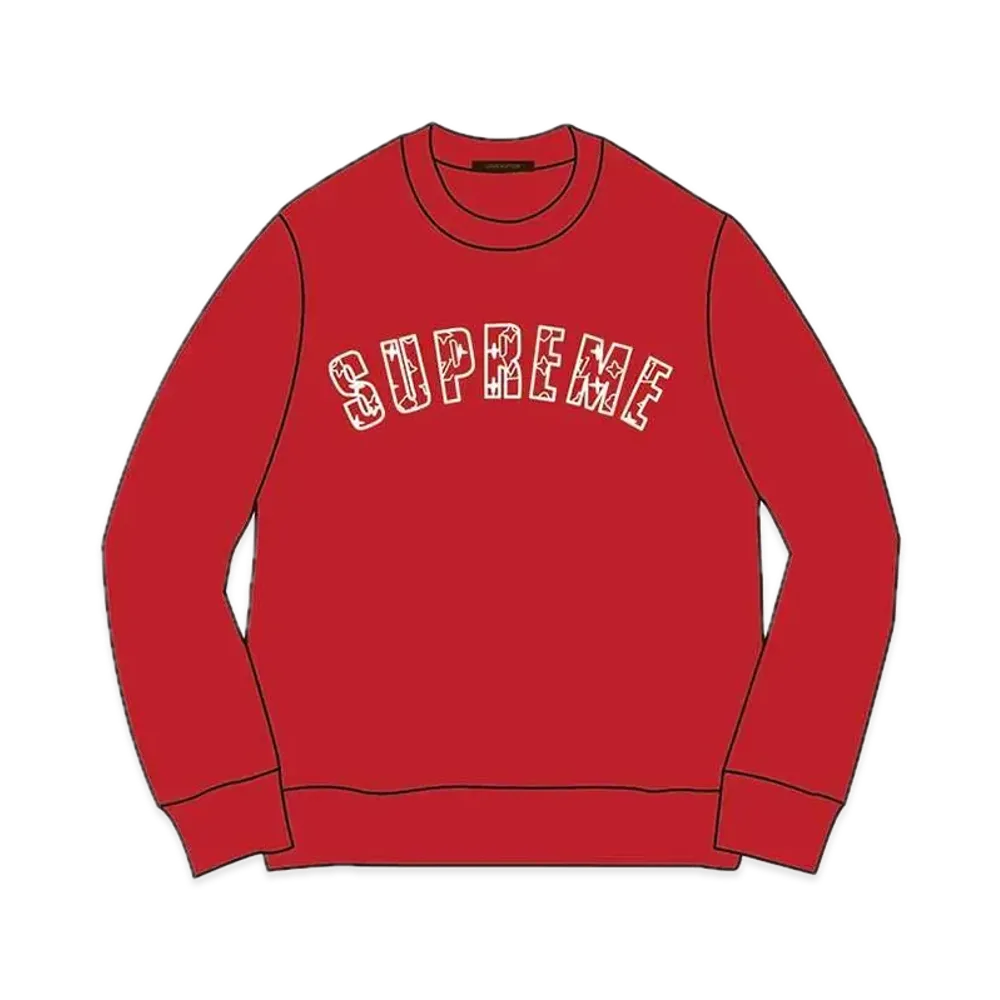 Supreme x Louis Vuitton Arc Logo Crewneck "Red"