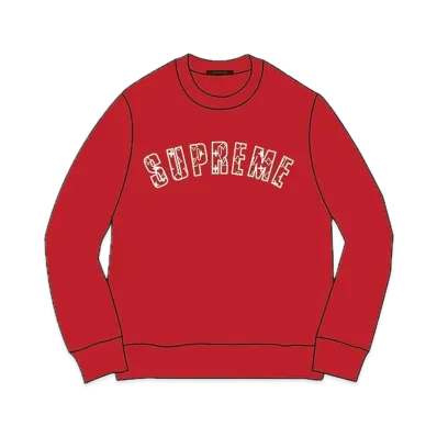 Supreme x Louis Vuitton Arc Logo Crewneck "Red"