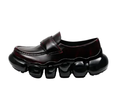 grounds JEWELRY LOAFER LEATHER "Wine/Black"