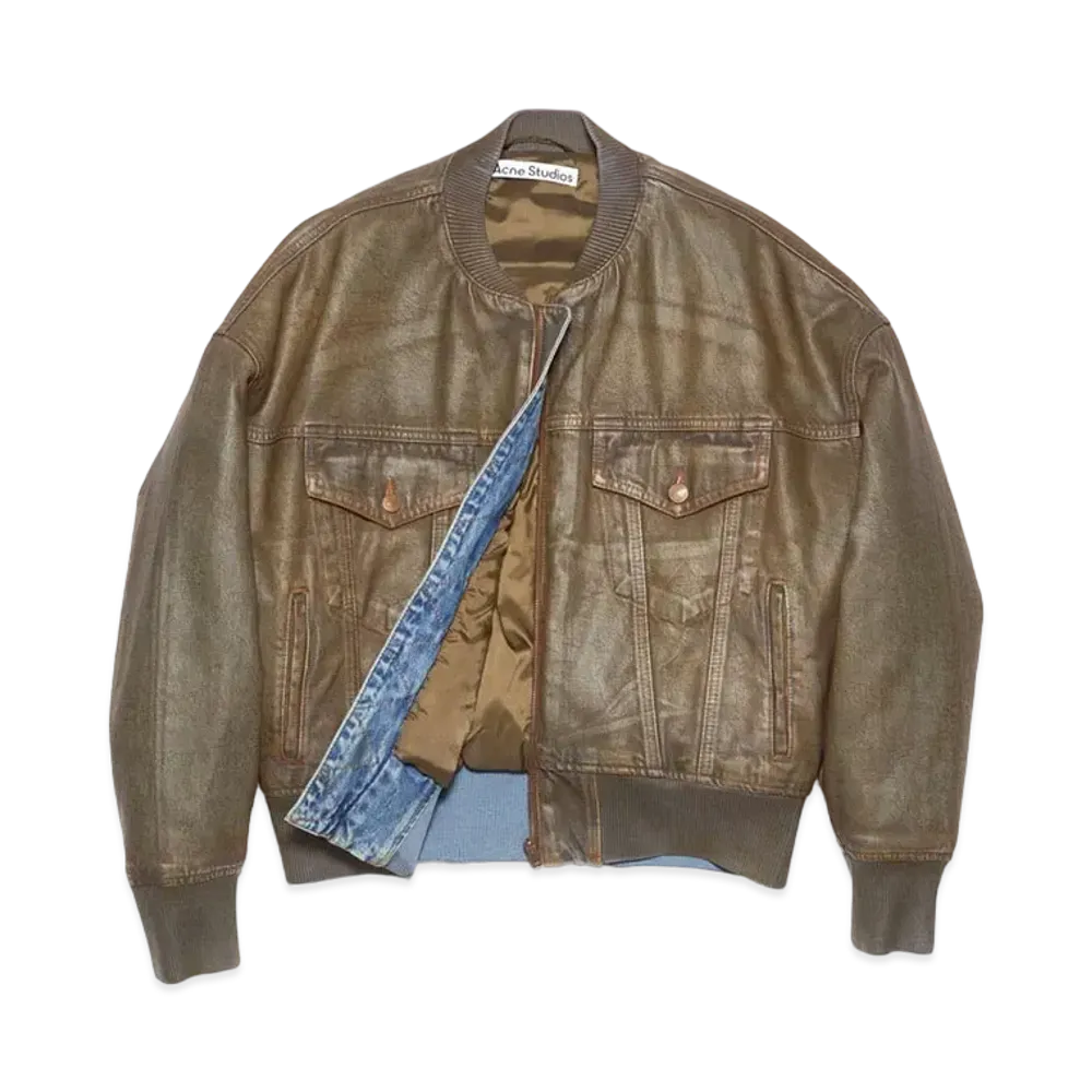 Acne Studios Die Denim Bomber Jacket "Blue/Beige"