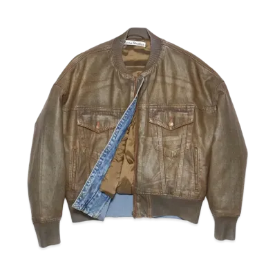 Acne Studios Die Denim Bomber Jacket "Blue/Beige"
